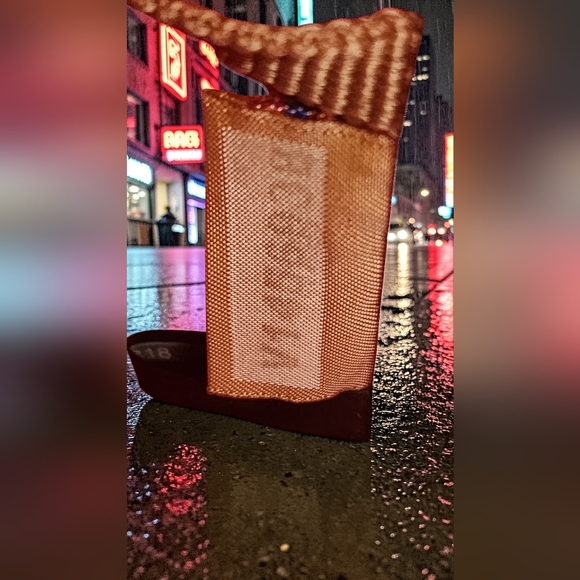 Dooney & Bourke Burgundy Ostrich Zip Satchel With Tan Handles - Picture 13 of 16